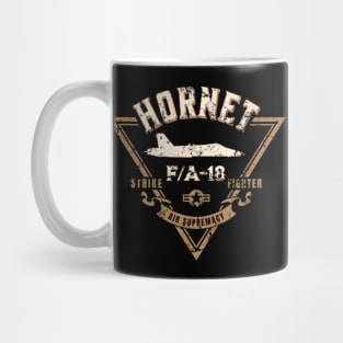 F/A-18 Hornet Strike Fighter Jet Aircraft Distressed Design Mug